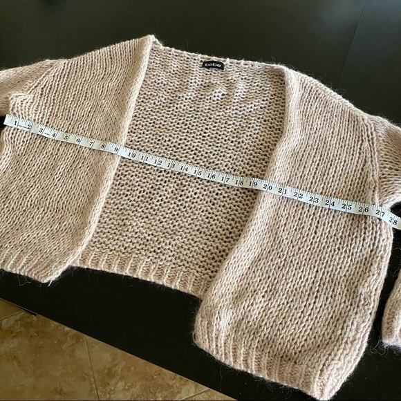 Bebe Pink with metallic Silver Knit Cardigan - Picture 3 of 5